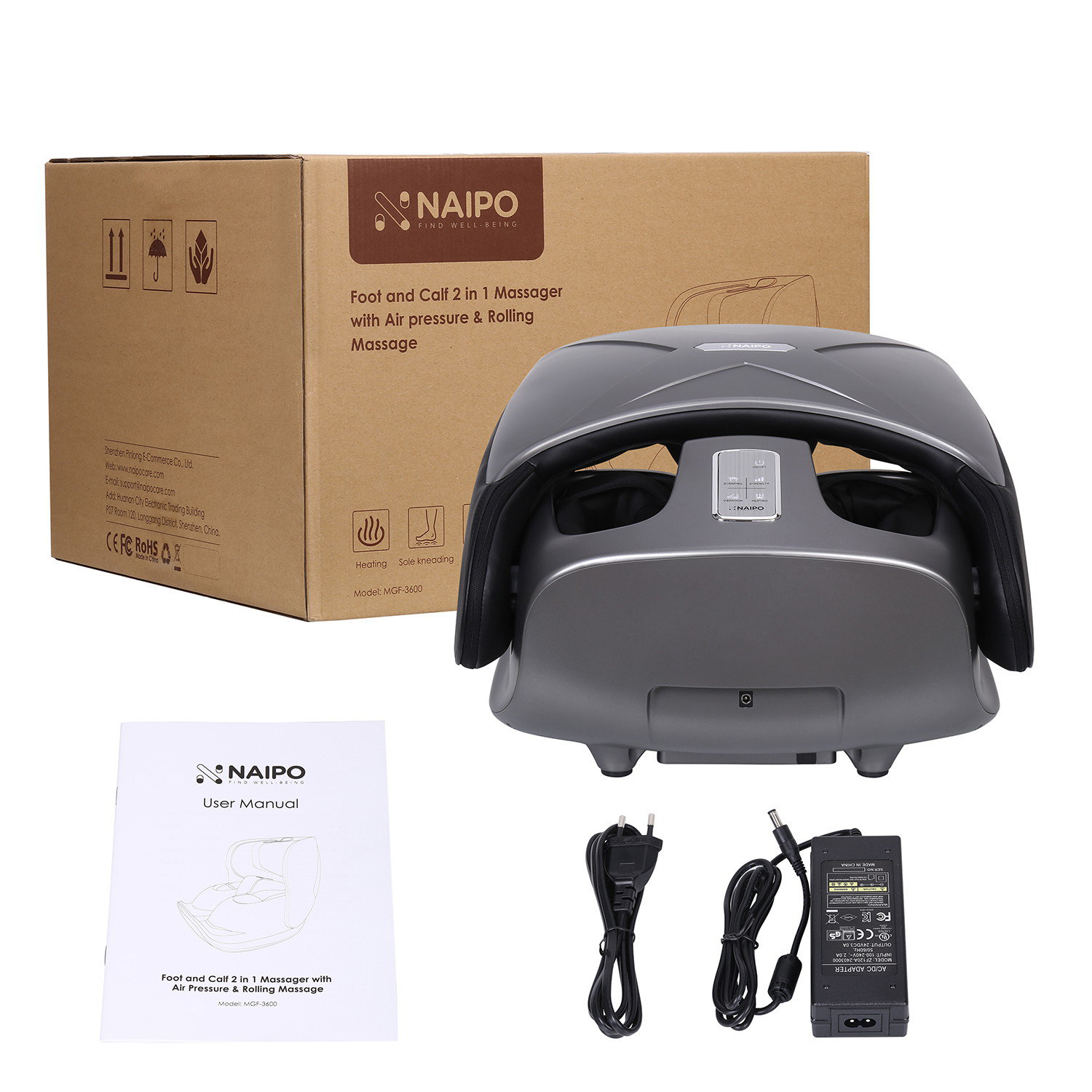 NAIPO MGF-3600 Masážní přístroj 2v1 na chodidla a lýtka - Zánovní 2 49fb99271f6914b7c3efa004b69708e8